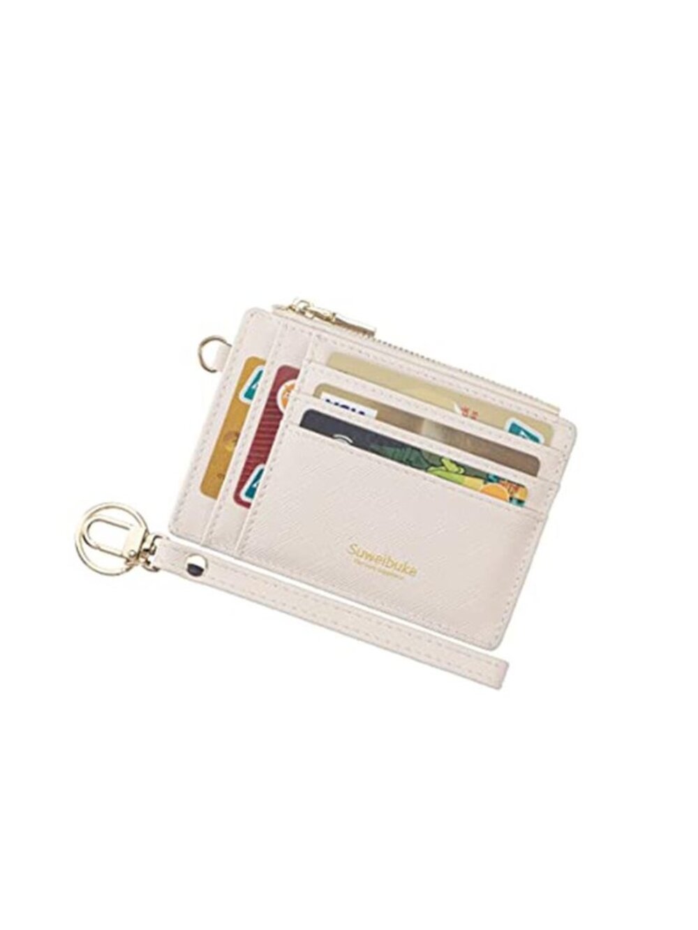 RFID Card Holder Wallet Wristlet Slim Zip Coin Purse ID Case Keychain Womens